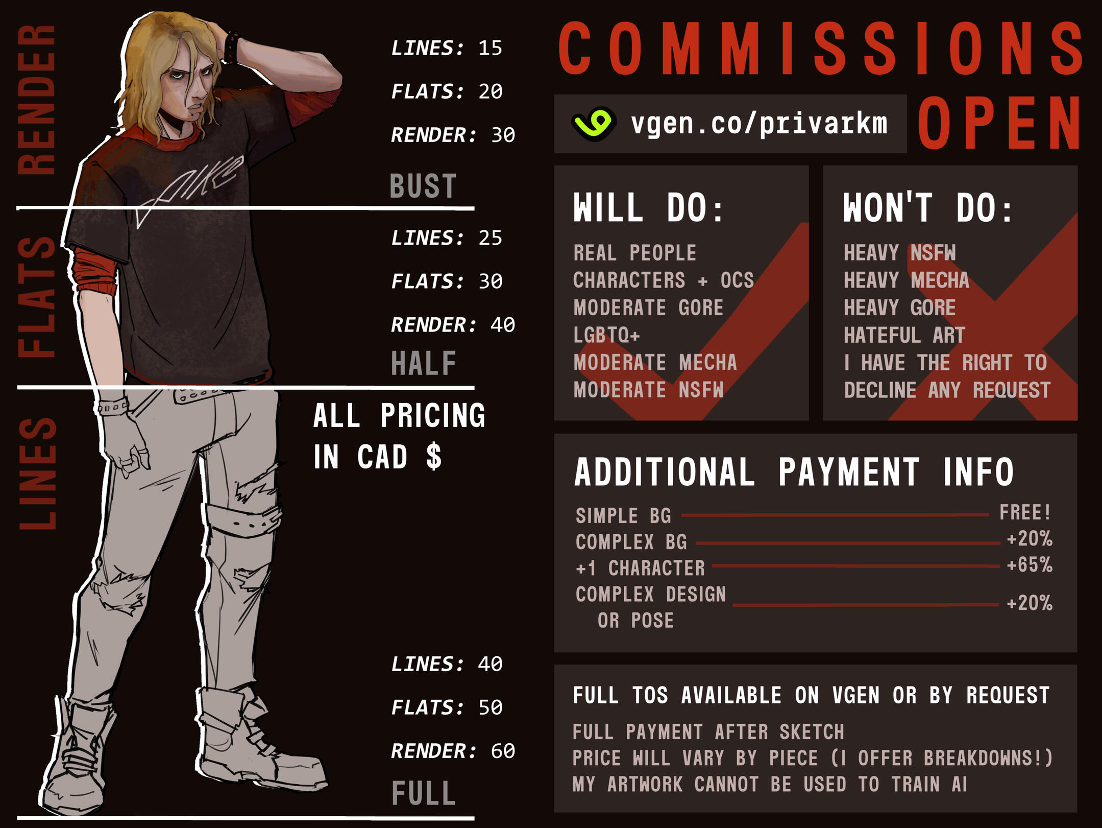 comms sheet